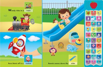 Disney Baby Mickey Mouse, Minnie, Frozen, Moana, and More! - First Word Adventures: Point, Match, Listen, and Learn! 30-Button Sound Book - Great for First Words - PI Kids - PI Kids [KSIĄŻKA]