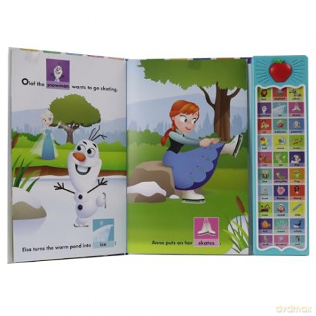 Disney Baby Mickey Mouse, Minnie, Frozen, Moana, and More! - First Word Adventures: Point, Match, Listen, and Learn! 30-Button Sound Book - Great for First Words - PI Kids - PI Kids [KSIĄŻKA]