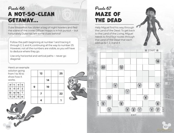 Disney Brain Games: Maths: Fun puzzles for bright minds - Walt Disney [KSIĄŻKA]