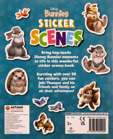 Disney Bunnies: Sticker Scenes (With over 50 stickers!) - Walt Disney [KSIĄŻKA]
