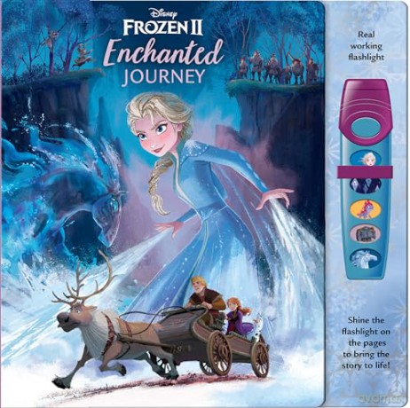 Disney Frozen 2 Elsa, Anna, Olaf and More! - Enchanted Journey - Sound Book and Interactive Sound Flashlight Toy Set - PI Kids (Play-A-Sound) [KSIĄŻKA]