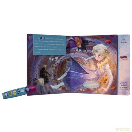 Disney Frozen 2 Elsa, Anna, Olaf and More! - Enchanted Journey - Sound Book and Interactive Sound Flashlight Toy Set - PI Kids (Play-A-Sound) [KSIĄŻKA]