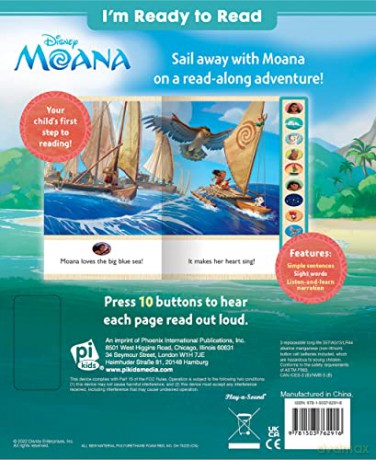 Disney Moana - I'm Ready to Read with Moana Interactive Read-Along Sound Book - Great for Early Readers - PI Kids - PI Kids [KSIĄŻKA]