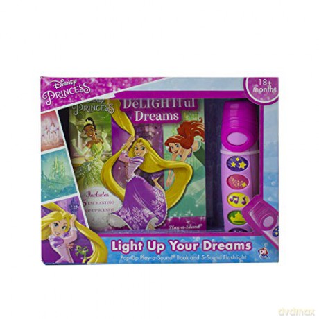 Disney Princess - DeLIGHTful Dreams - Pop-Up Board Book Book and Sound Flashlight Toy - PI Kids (Play-A-Sound): Delightful Dreams: Little Flashlight Adventure Box Set [KSIĄŻKA]