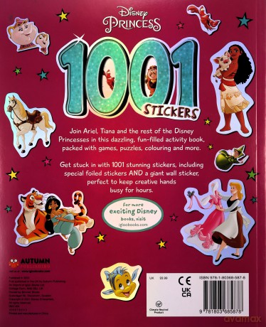 Disney Princess: 1001 Stickers - Walt Disney [KSIĄŻKA]
