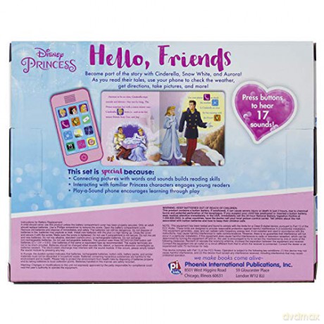 Disney Princess: Hello Friends: Play-a-Sound Book and Pretend Phone Set: 1 [KSIĄŻKA]