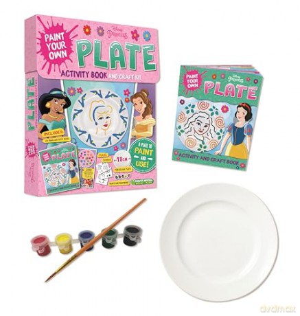 Disney Princess: Paint Your Own Plate Activity Book and Craft Kit (Craft Box) - Walt Disney [KSIĄŻKA]