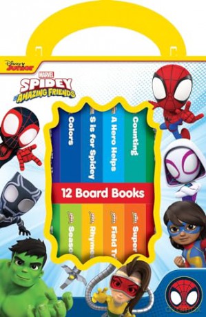 Disney Spidey and his Amazing Friends - My First Library 12 Board Book Set - First Words, Alphabet, Numbers, and More Baby Books - PI Kids [KSIĄŻKA]