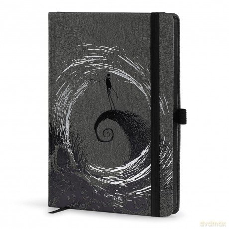 Disney The Nightmare Before Christmas Notebook (Spiral Hill Moonlight Design) A5 Writing Pad - Official Merchandise [KSIĄŻKA]
