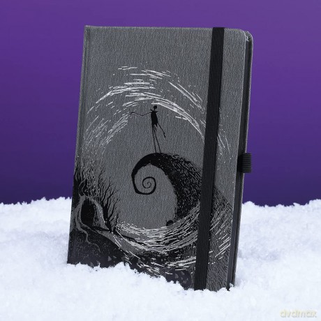 Disney The Nightmare Before Christmas Notebook (Spiral Hill Moonlight Design) A5 Writing Pad - Official Merchandise [KSIĄŻKA]