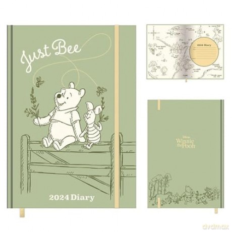 Disney Winnie the Pooh 2024 Diary (Just Bee Design), A5 Diary with Hard Cover, Day to Page Winnie the Pooh Gifts for Women and Men - Official Merchandise [KSIĄŻKA]