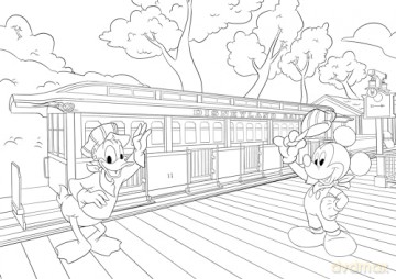 Disney: Disneyland Paris Colouring Book - Walt Disney [KSIĄŻKA]