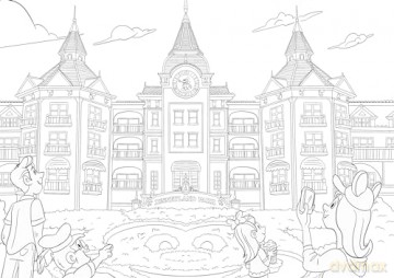 Disney: Disneyland Paris Colouring Book - Walt Disney [KSIĄŻKA]