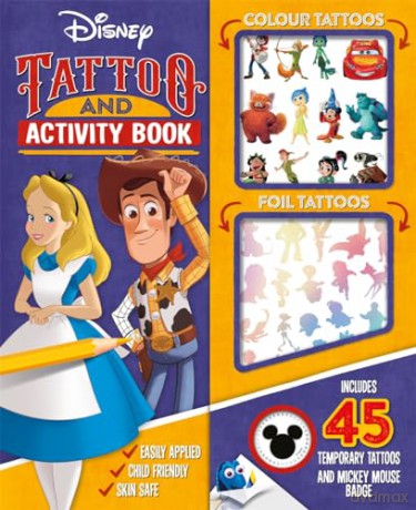 Disney: Tattoo and Activity Book (Includes 45 temporary tattoos) - Walt Disney [KSIĄŻKA]