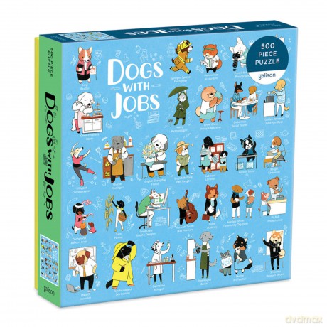 Dogs With Jobs 500 Piece Puzzle - Galison [PUZZLE]
