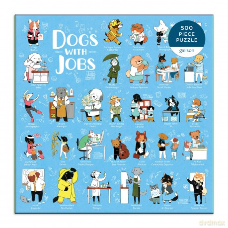 Dogs With Jobs 500 Piece Puzzle - Galison [PUZZLE]
