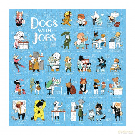 Dogs With Jobs 500 Piece Puzzle - Galison [PUZZLE]
