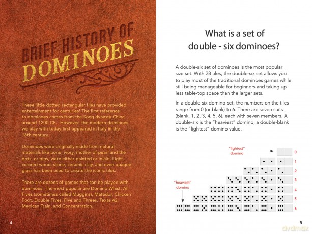 Dominoes: 28 Tile Set - Complete Game Set for Hours of Fun! Also Includes: Instruction Book, Game Wheel and Velvet Bag - Editors of Chartwell Books [KSIĄŻKA]