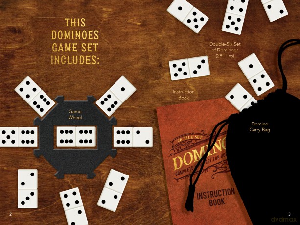 Dominoes: 28 Tile Set - Complete Game Set for Hours of Fun! Also Includes: Instruction Book, Game Wheel and Velvet Bag - Editors of Chartwell Books [KSIĄŻKA]