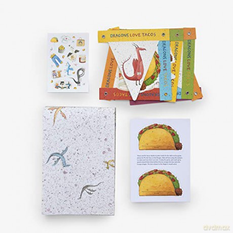 Dragons Love Tacos Party-in-a-Box: Includes Fold-Out Game, Banner, and 20 Sticker Sheets - Adam Rubin [KSIĄŻKA]