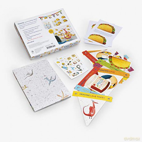 Dragons Love Tacos Party-in-a-Box: Includes Fold-Out Game, Banner, and 20 Sticker Sheets - Adam Rubin [KSIĄŻKA]