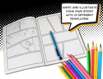 Draw Your Own Manga: Blank Comic Book (with 21 Different Templates) - Tuttle Studio [KSIĄŻKA]