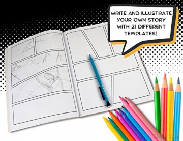 Draw Your Own Manga: Blank Comic Book (with 21 Different Templates) - Tuttle Studio [KSIĄŻKA]