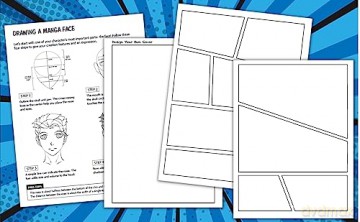 Draw Your Own Manga: Blank Comic Book (with 21 Different Templates) - Tuttle Studio [KSIĄŻKA]