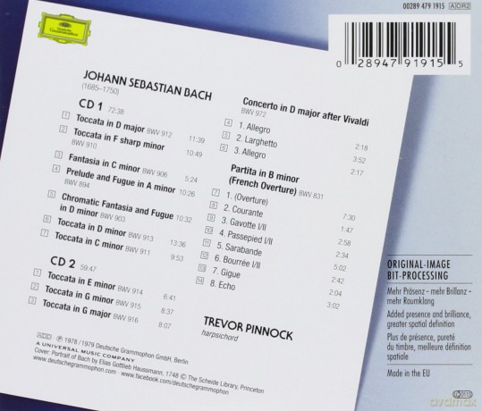 Simon Preston: Bach Toccatas Bwv 910-16 (Originals) [CD]