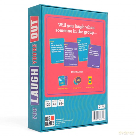 DSS Games You Laugh You're Out - A Family Party Game for People Who Can't Keep A Straight Face,Teal, Purple, Pink [KSIĄŻKA]