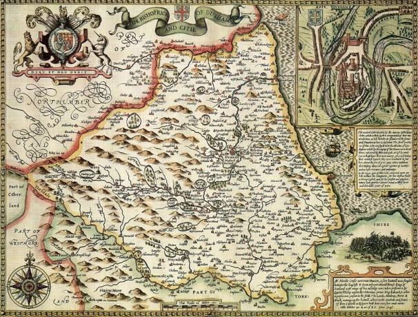 Durham Historical Map 1000 Piece Jigsaw Puzzle (1610) - John Speed [PUZZLE]