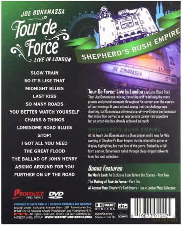 Joe Bonamassa: Tour De Force - Shepherd's Bush Empire (digipack) [2DVD]