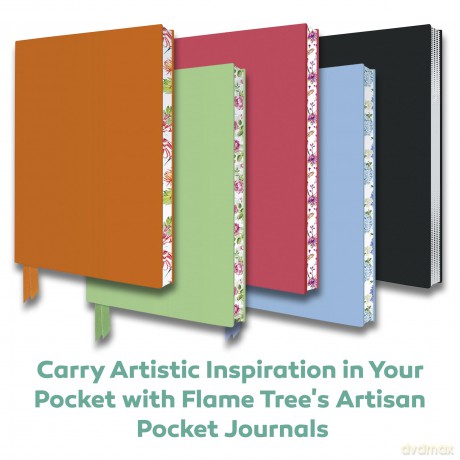 Ebony Black Artisan Pocket Journal (Flame Tree Journals) (Artisan Pocket Journals) - Flame Tree Studio [KSIĄŻKA]