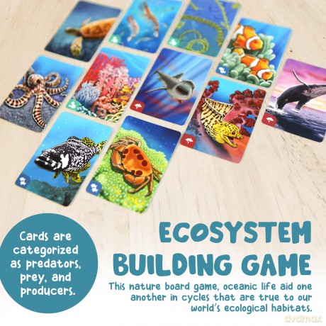 Ecosystem Coral Reef | Animals, Educational and Environmental Game | Card Game [KSIĄŻKA]