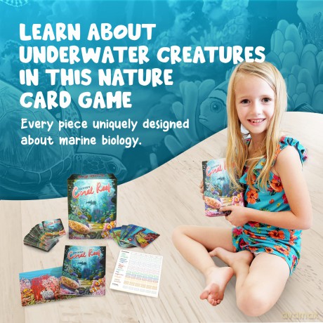 Ecosystem Coral Reef | Animals, Educational and Environmental Game | Card Game [KSIĄŻKA]