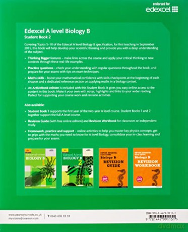Edexcel A level Biology B Student Book 2 + ActiveBook (Edexcel GCE Science 2015) - Ann Fullick [KSIĄŻKA]