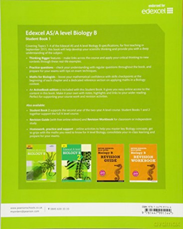 Edexcel AS/A level Biology B Student Book 1 + ActiveBook (Edexcel GCE Science 2015) - Ann Fullick [KSIĄŻKA]