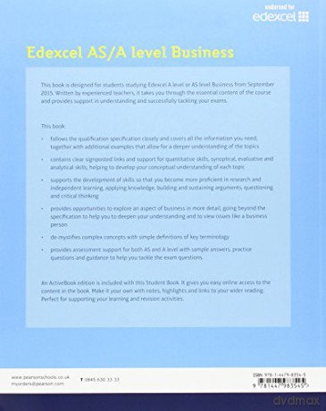 Edexcel AS/A level Business 5th edition Student Book and ActiveBook - Dave Hall [KSIĄŻKA]
