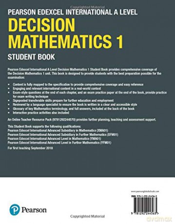 Edexcel International A Level Mathematics Decision Mathematics 1 Student Book - Joe Skrakowski [KSIĄŻKA]