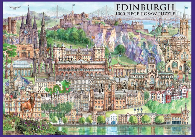 Edinburgh: 1000 Piece Jigsaw - Kathy Lewis [KSIĄŻKA]