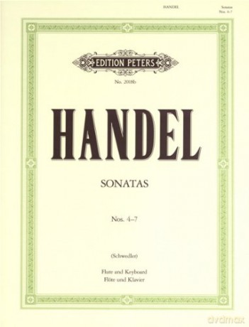 EDITION PETERS HANDEL GEORGE FRIEDERICH - FLUTE SONATAS, VOL.II - FLUTE AND PIANO Classical sheets Transverse Flute - George Fride Handel [KSIĄŻKA]