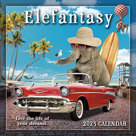 Elefantasy 12-Month 2023 Calendar (MINI 12 MONTH) - Nobleworks [KALENDARZ]