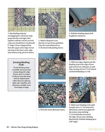 Elevate Your Scrap Sewing Projects: 20+ Beautiful Techniques Using Your Fabric Stash (Landauer) 10 Projects for Quilts, Baskets, Cushions, and Bags Made with Fabric Weaving, Fusible Appliqué, and More - Sallieann Harrison [KSIĄŻKA]