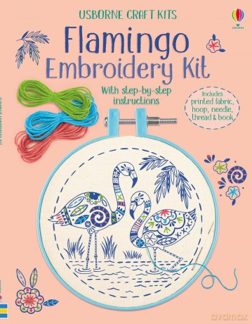 Embroidery Kit: Flamingo (Embroidery Kits) - Lara Bryan [KSIĄŻKA]