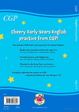 English Activity Book for Ages 3-4 (Preschool) (CGP Preschool Activity Books and Cards) - CGP Books [KSIĄŻKA]
