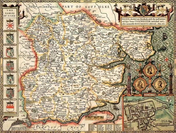 Essex Historical Map 1000 Piece Jigsaw Puzzle (1610). Free print! [GRA]