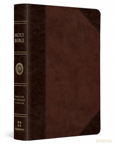 ESV Large Print Compact Bible TruTone Brn Walnut Portfolio Design: English Standard Version, Brown/Walnut, TruTone, Portfolio Design - Crossway Books [KSIĄŻKA]