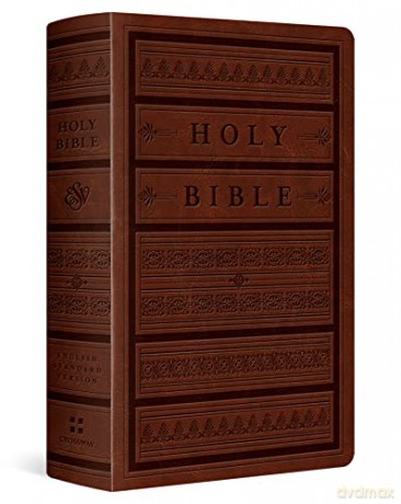 ESV Large Print Personal Size Bible, Brown: English Standard Version, Brown, Engraved Mantel, Trutone, Personal Size - Esv [KSIĄŻKA]
