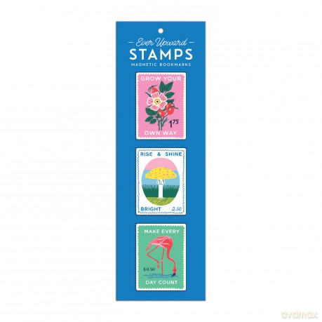 Ever Upward Stamps Shaped Magnetic Bookmarks - Galison [KALENDARZ]