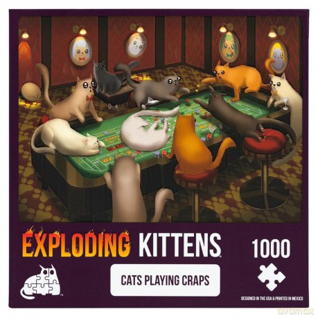 Exploding Kittens PCRAPS-1K-6 Puzzle, Multi [PUZZLE]